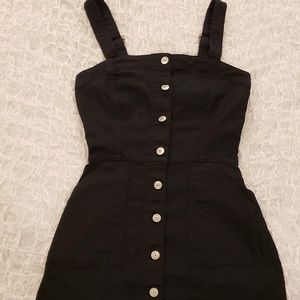 *Sold* Womens Denim Black Overall Suspender